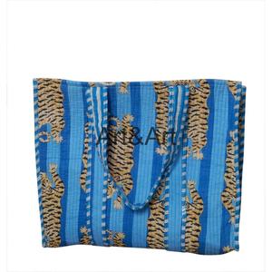 Sac à bandoulière pour femme, de qualité supérieure, style bohème, imprimé tigre, design personnalisé, fait main en Inde, matelassé, deux bretelles, pour le shopping et le marché - Product Image 6