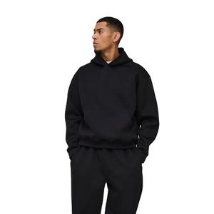 Haute qualité noir couleur coton Baggy Style pull blanc homme personnalisé pantalons de survêtement ensemble sweats à capuche avec personnaliser - Product Image 1