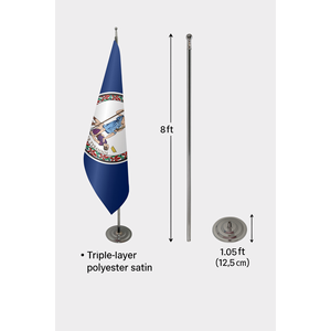 Drapeau de bureau officiel de la Virginie imprimé numériquement en aluminium, plastique et soie pour l'affichage dans les secteurs automobile, des assurances et de l'éducation - Product Image 6