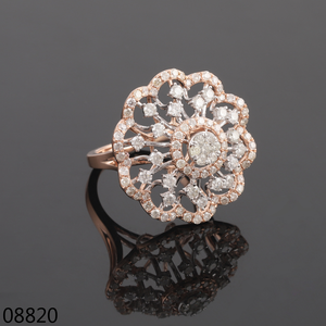 D'vins Jewels แหวนเพชรเม็ดเดี่ยวชุบทองสำหรับผู้หญิงได้รับการรับรองว่าเป็นเครื่องประดับงานแต่งงานที่ทันสมัย - Product Image 2