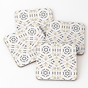 Kitchen Accessories Hot Set New Design Wood Over Printed Tea Serving Coasters 4 Pieces Set Kitchen Accessories Kitchen Supplie - Product Image 4