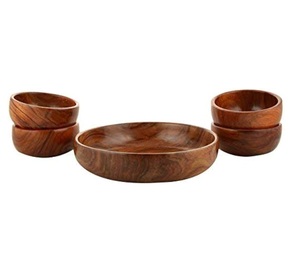 Fabricant de collations en bois de luxe Bol de service en bois Style japonais Bonne finition Bol à pâtes en bois Forme ronde Professionnel - Product Image 1