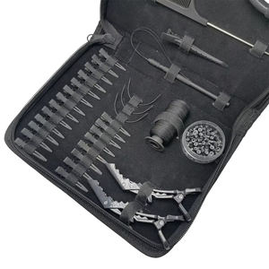 Hair Extension Tools Kit Flat Shape Hair Extension <b>Plier</b> Private Label Hair Sectioning Clips High Quality Stainless Steel 10 <b>Set</b> - Product Image 3