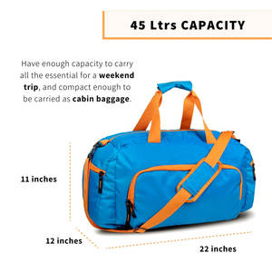 Sac de sport unisexe sur mesure 100% nylon/polyester avec fermeture éclair, sac de voyage sportif avec doublure en toile, fabriqué au Pakistan - Product Image 2