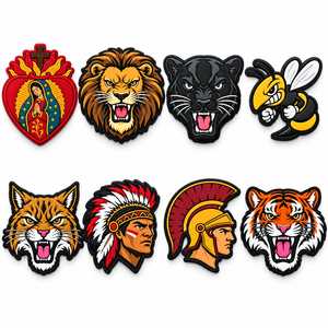Set di 8 Charms Personalizzati in PVC a Tema Animali Selvatici: Leone, Tigre, <span class=keywords><strong>Pantera</strong></span>, Guerriero - Decorazioni per Zoccoli all'Ingrosso - Product Image 1