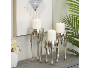 Handcrafted metal <b>candle</b> <b>holder</b> for elegant home interiors <b>tall</b> Metal <b>candle</b> <b>holder</b> for corner and hallway accents carved Metal - Product Image 3