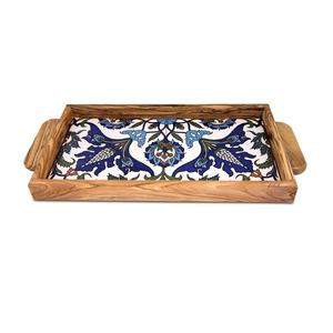 Bandeja de madera para servir de gran calidad con diseño impreso esmaltado para servir desayuno, bandeja para café y té a un precio barato y mejor - Product Image 2