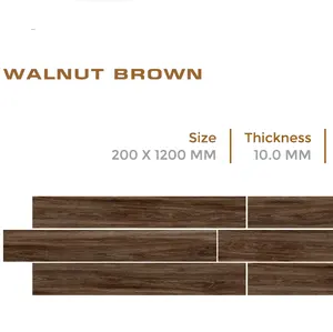 Prancha de madeira para piso de sala de estar Novac, prancha de porcelana com aparência de madeira de 200x1200mm de qualidade premium