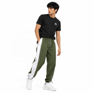 Wholesale Sweatpants Nylon Contrast Side Panel Elastic Waist Drawstring men's pants Casual <b>Athletic</b> Streetwear Bottoms Supplier - Product Image 5