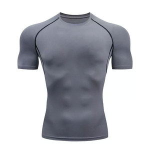 <b>Custom</b> Logo Breathable Tights <b>Compression</b> Breathable Athletic Gym T <b>Shirt</b> Quick Dry Sport T <b>Shirt</b> for Men Compressed T <b>shirt</b> - Product Image 5
