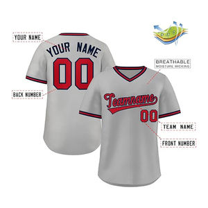 Personalizado sublimado nombre del equipo Logo Número de impresión deportes béisbol desgaste hombres camisetas de béisbol - Product Image 6