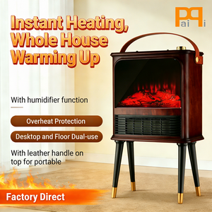 Ventilateur chauffant PTC économique et portable pour la maison, avec fonction humidificateur, protection contre la surchauffe, interrupteur de sécurité, design moderne - Product Image 2