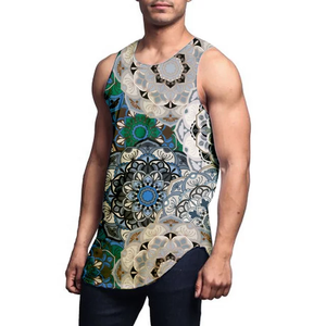 Débardeurs de sport pour hommes OEM en gros, personnalisables par sublimation, respirants, séchage rapide, grandes tailles, en polyester/coton - Product Image 1