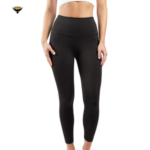 Best Quality Women's Premium Mid Waist Yoga <b>Leggings</b> Elastic Waist Solid <b>Pattern</b> Customized Printing Breathable Custom Logo OEM - Product Image 1