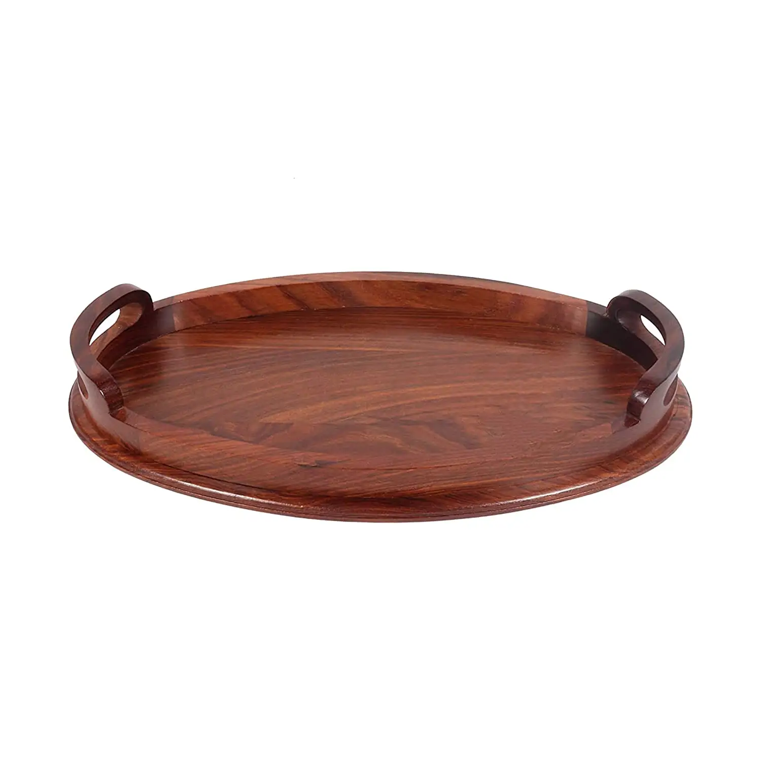 Beste Qualität Akazie Holz Oval Tablett für Esstisch Essen Servieren Dish Farm house Kitchen Dinner Server Platte