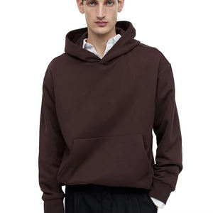 Sweat-shirt à capuche en coton polyester épais de meilleure qualité Sweatshirts à capuche couleur marron Pull à capuche d'hiver pour tenue décontractée - Product Image 5