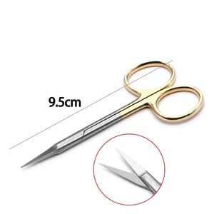 Tijeras para cutículas de uñas, 1 unidad, cejas/pestañas, bigote, cutícula multiusos, tijeras de manicura profesionales curvas extrafinas - Product Image 5