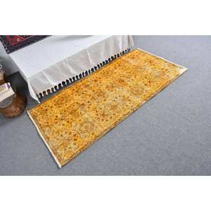 Classique 3X6 Vintage turc laine tapis jaune vif Orange Patchwork motif plat tissage salon tapis Latex support nouveau - Product Image 2
