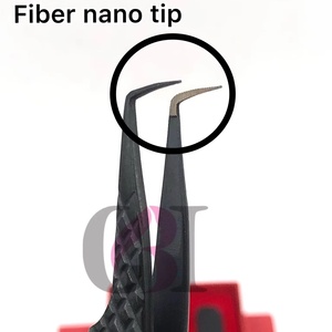Pinzas para Extensión de Pestañas de Plasma Negras de 90 Grados GETUP BROSONS IMPEX de la Mejor Calidad, Acero Inoxidable, Punta Serrada de 10 mm, Antiestáticas - Product Image 3