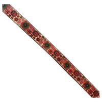 Cinta de tela para costura artesanal de 1,10 pulgadas, cinta de tela decorativa tejida Jacquard con patrón de flores para bricolaje