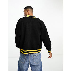 Buena calidad al por mayor de béisbol personalizado Letterman chaquetas de invierno de lana de cuero de manga bombardero Varsity chaqueta para los hombres - Product Image 6