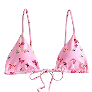 Conjunto de Bikini de Dos Piezas con Estampado de Corte Alto y Aros para Mujer, Diseño OEM Más Reciente, Traje de Baño y Ropa de Playa - Product Image 3