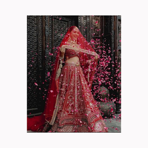 Bollywood Style Lehnga Choli Embroidery Thread Work with Sequence Lehenga Choli for Wedding Wear at Wholesale Price - Product Image 1