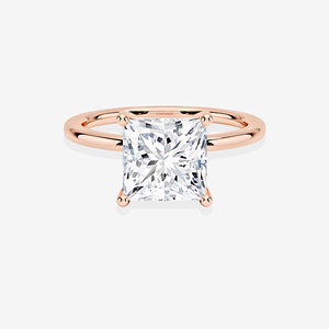 Bague de fiançailles solitaire en diamant de laboratoire taille princesse, or 9 carats avec or jaune 9 carats et platine, style hip-hop, certifiée IGI - Product Image 4