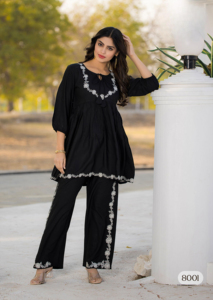 Elegante Chinnon trabajo hecho a mano indio y pakistaní desgaste de fiesta Kurti con Salwar Kameez secado rápido todas las estaciones estilo de diseño impresionante - Product Image 6