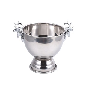 Bol à champagne en acier inoxydable forme ronde refroidisseur de vin pour bière boisson gazeuse écologique fête maison Barware utilisation - Product Image 3