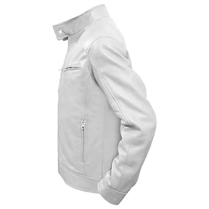 Premium Hot Leathers Classic Motorcycle Leather Bomber Jaet con forro con cremallera Técnicas bordadas Temporada de invierno Servicio OEM - Product Image 4
