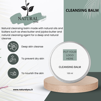 Bálsamo Limpiador Vegano Orgánico Herbal Antiarrugas para Piel Sensible y Seca, Sin Fragancia, de Alta Calidad, Marca Privada, Proveedor Italiano