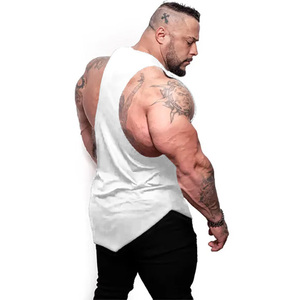 Couleur unie Hommes Casual Sport Running Débardeurs Respirant Coton Sans Manches Gym Fitness Musculation Muscle Lâche Plus La Taille - Product Image 4