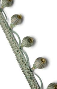 Flecos de Borlas con Cuentas de 70 mm, Color Verde, Cinta Decorativa, por Yarda, Adorno para Cortinas, Tapicería, Adorno con Cuentas, Adorno para Cortinas - Product Image 1