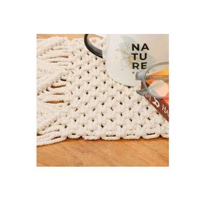 Classic Theme Table Decoration <b>Round</b> Plate Corn Husk Bohemian <b>Place</b> <b>Mats</b> Coaster Macrame Natural Finishing Placemats - Product Image 5
