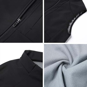 Gilet d'extérieur personnalisé pour homme, décontracté, respirant, léger, softshell, chauffant, avec poche, sans manches, fermeture éclair - Product Image 5