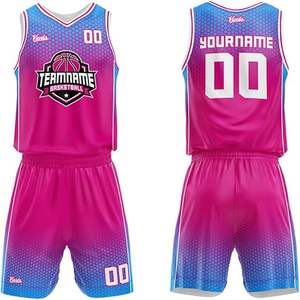 Conjunto de Uniformes de Baloncesto Personalizados de la Mejor Calidad al por Mayor, 100% Poliéster, para Hombre y Mujer - Product Image 1
