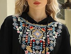 Derniers modèles Sweats à capuche brodés pour femmes Respirant Confortable Anti-rides Tarif abordable Sweats à capuche brodés à manches complètes - Product Image 2