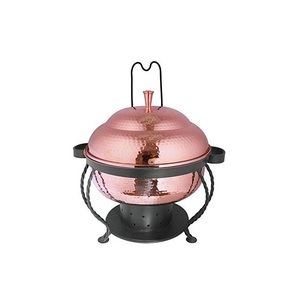 Exclusive copper chafing dish with hand forged detail and heat safe handles made for <strong>grand</strong> <strong>functions</strong> and family events - Product Image 1