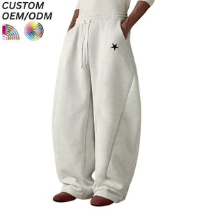 กางเกงขายาวผู้ชายไซส์ใหญ่ สีดำ ผ้าฝ้ายยืดหยุ่น สวมใส่สบาย ทรงหลวม ระบายอากาศได้ดี เป็นมิตรกับสิ่งแวดล้อม รับทำโลโก้ตามสั่ง ขายส่งแบบ OEM/ODM - Product Image 4