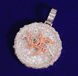 Collier pendentif en diamant Moissanite entièrement glacé de luxe D VVS clouté en argent Sterling Style Hip Hop pendentifs fins breloques - Product Image 5