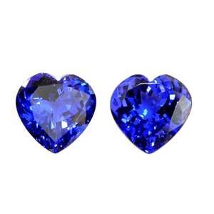 พลอยแทนซาไนต์พลอยพลอยพลอยแทนซาไนต์ประดับหัวใจตัดได้รูปหัวใจสวยงามสีธรรมชาติที่ดีที่สุด - Product Image 5