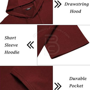 Conjunto de Sudadera con Capucha y Pantalones Cortos Deportivos para Hacer Ejercicio, Sudadera con Capucha Deportiva con Pantalones Cortos a Juego - Product Image 4