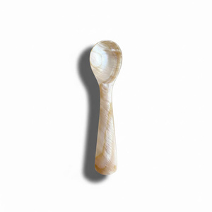 Ensemble de cuillères en nacre sculptées à la main de qualité supérieure, cuillères à dessert en coquille de mer naturelle pour un coffret cadeau de luxe - Product Image 6