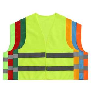 High Visibility Safety <b>Vest</b> Clothing Manufacturer Reflective <b>Vest</b> <b>Multi</b> Pockets Workwear Safety - Product Image 2