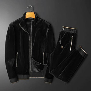 Venta caliente mejor llegada Hombres Chándal de terciopelo transpirable desgaste activo sostenible Top tendencia estilo único suave Hombres Chándal - Product Image 3