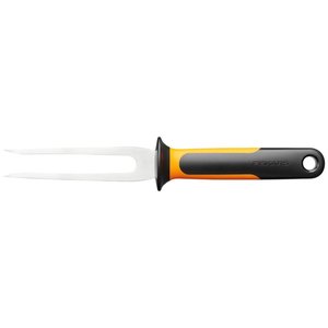 Tenedor de Cocina Funcional de Acero Inoxidable (23.5cm) Negro y Naranja, Herramienta para Carne y Aves 1057548 - Product Image 1