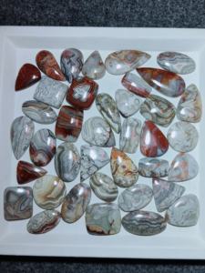 Cabochon de pierres précieuses d'agate de dentelle folle naturelle en vrac Quartz en gros de haute qualité pour l'artisanat et les bijoux - Product Image 2