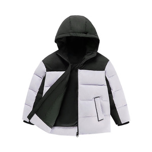 2025 abrigos de invierno cálidos ligeros de nuevo diseño de moda con cierre de cremallera y puños elásticos chaquetas acolchadas para niños - Product Image 2