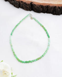 สร้อยคอพลอยโอปอลสีน้ำเงินธรรมชาติทรงกลมเรียบ, ลูกปัดโอปอลสีน้ำเงินทรงกลมเรียบสำหรับทำเครื่องประดับคุณภาพสูง - Product Image 4